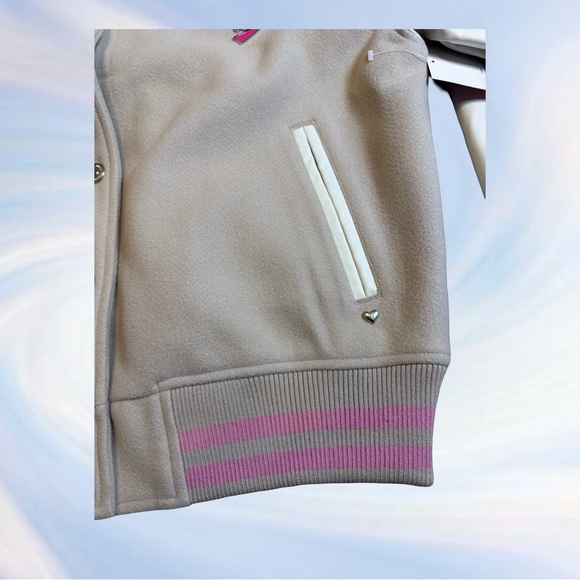 Juicy Couture Convertible Collar Varsity Jacket with Embellishments Size XL NWT - Picture 10 of 11